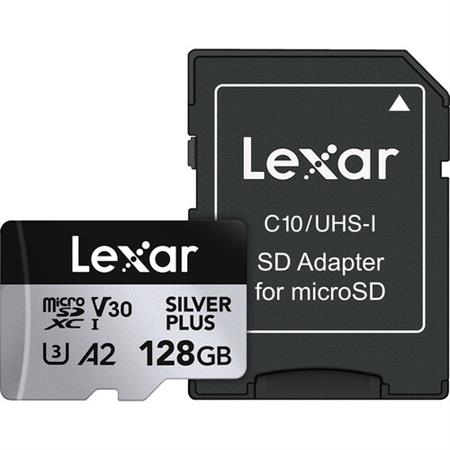 Lexar 128GB Professional SILVER PLUS UHS-I microSDXC Hafıza Kartları ve Adaptör