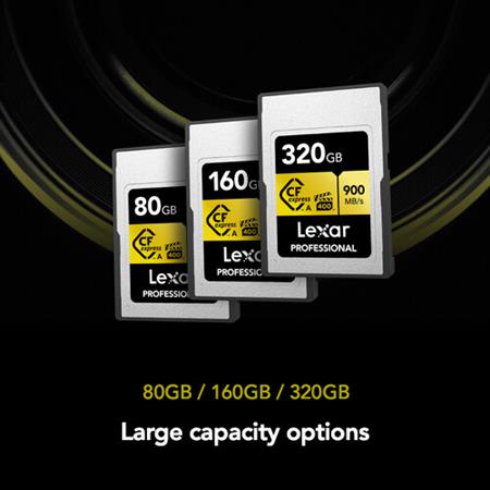Lexar 160GB Professional CFexpress Type A Card GOLD Series
