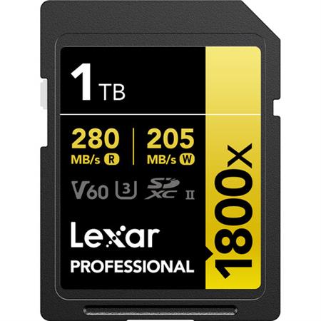 Lexar 1TB Professional 1800x UHS-II SDXC Gold Hafıza Kartı