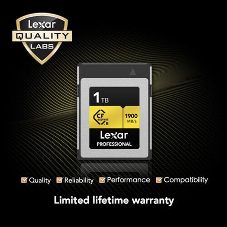 Lexar 1TB Profesyonel CFexpress Type B Hafıza Kartı (Gold Serisi)