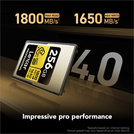 Lexar 256GB Professional GOLD CFexpress 4.0 Type A Hafıza Kartı