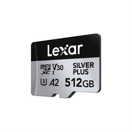 Lexar 512GB 205 MB/s Silver Plus microSD UHS-I V30 Hafıza Kartı