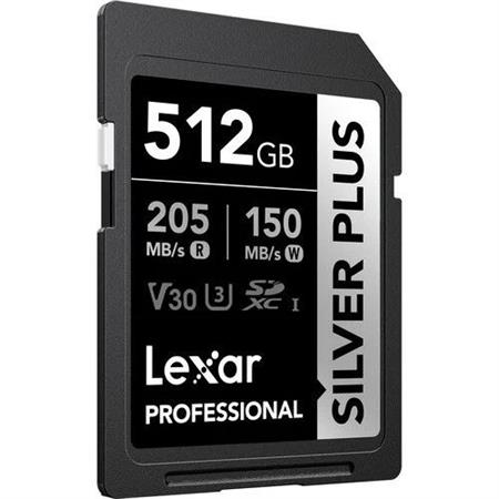 Lexar 512GB 205 mb/s Silver Plus Serisi SD Hafıza Kartı