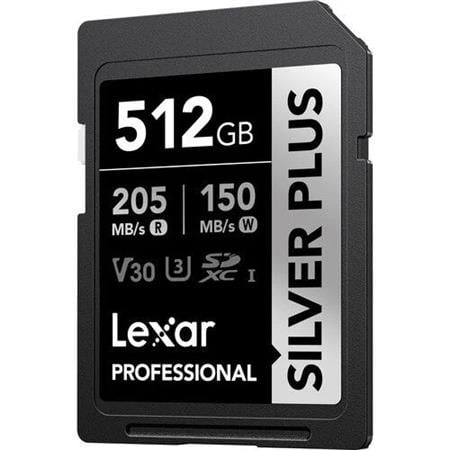 Lexar 512GB 205 mb/s Silver Plus Serisi SD Hafıza Kartı