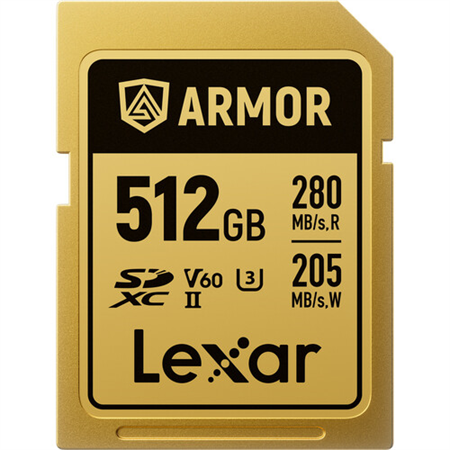 Lexar 512GB 280MB/s ARMOR GOLD Serisi SDXC UHS-II Hafıza Kartı