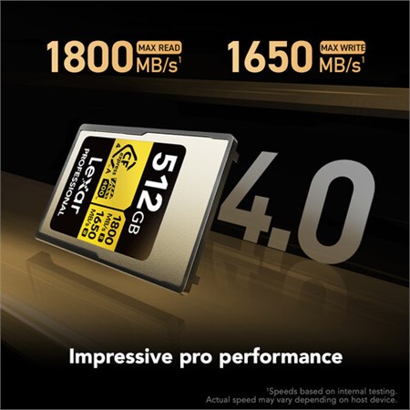 Lexar 512GB Professional GOLD CFexpress 4.0 Type A Hafıza Kartı