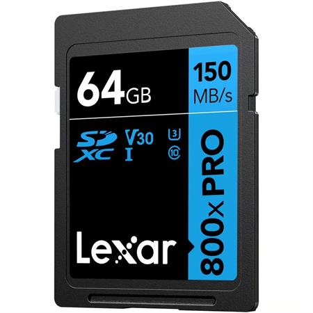 Lexar 64GB 800x PRO UHS-I SDXC Memory Card (150 MB/s)