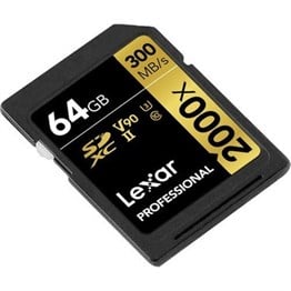 Lexar 64GB SDXC 300MB/s 2000x V90 Hafıza Kartı