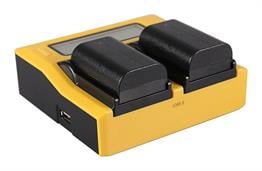 LP-E6 Bataryalar İçin Dual LCD / USB Şarj Ünitesi 7583