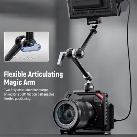 Neewer Adjustable Friction Magic Arm with Quick Release Plate (11