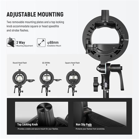 Neewer CRB1 Tepeflaşı için Bowens Dönüştürücü