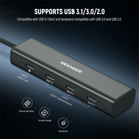 NEEWER PS020E USB-C Hub 4-in-1 10Gbps