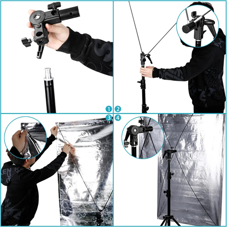 Neewer RF-0918 90x180cm Sunbounce Reflektör Set (Altın/Gümüş/Siyah/Beyaz)