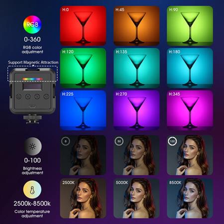 Neewer RGB61 Magnetic Cold Shoe RGB LED Video Light
