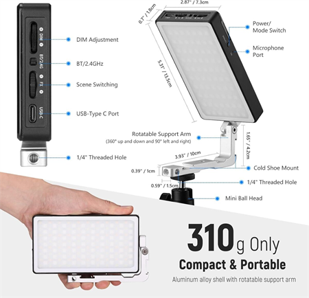 NEEWER SL90 RGB Mini Mobil Video Işığı