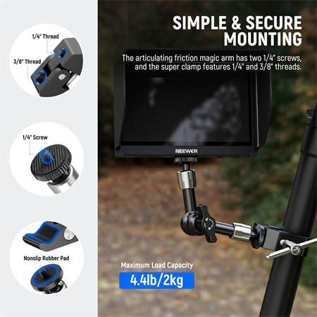 Neewer ST-15C 15cm Magic Arm & Clamp