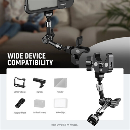 Neewer ST07C Articulating Magic Arm with Super Clamp (7)