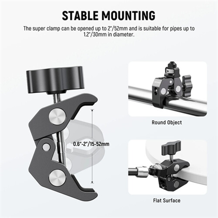 Neewer ST07C Articulating Magic Arm with Super Clamp (7)