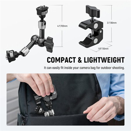 Neewer ST07C Articulating Magic Arm with Super Clamp (7)