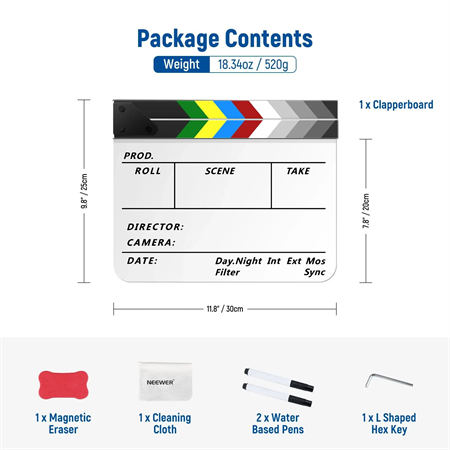 NEEWER Yönetmen Film Klaketi (30x25cm)