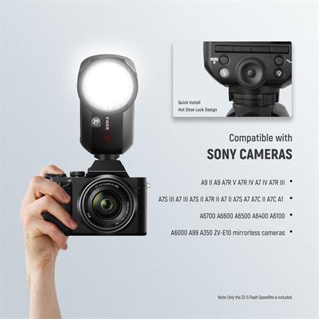 Neewer Z2-S Yuvarlak Başlıklı Bataryalı Tepe Flaşı (Sony)