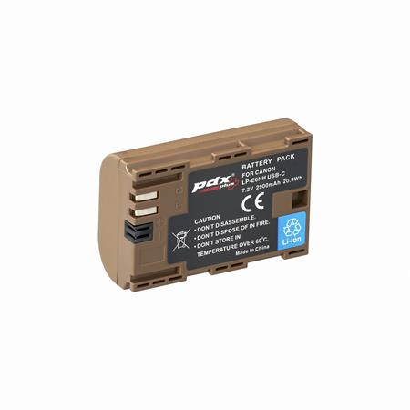 PDX Plus for Canon LP E6NH USB-C Batarya