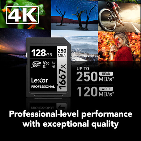 Professional 128GB 1667x SDXC UHS-II SD Hafıza Kartı