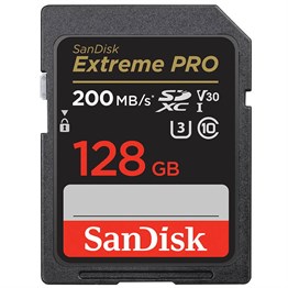 Sandisk 128GB 200mb/Sn Extreme PRO SDXC UHS-I Hafıza Kartı
