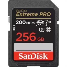 Sandisk Extreme Pro 256 GB SDHC Hafıza Kartı (200MB/S)