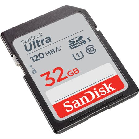 SanDisk 32GB Ultra 120 MB/s UHS-I SDHC Hafıza Kartı
