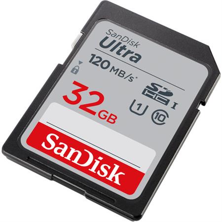 SanDisk 32GB Ultra 120 MB/s UHS-I SDHC Hafıza Kartı