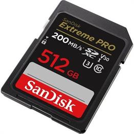 SanDisk 512GB Extreme PRO UHS-I SDXC 200MB/s V30 Hafıza Kartı