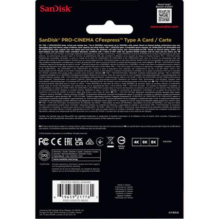 SanDisk 960GB PRO-CINEMA CFexpress Type A Hafıza Kartı