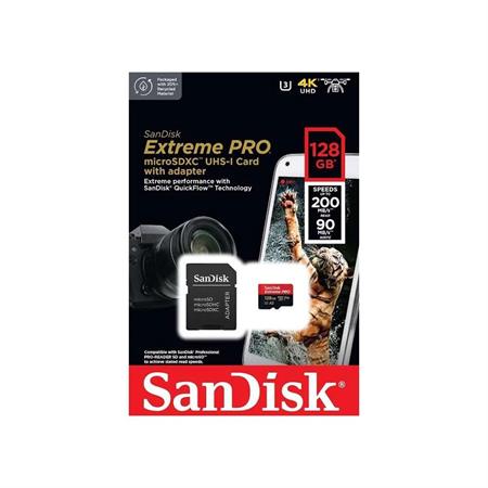 Sandisk Extreme Pro 128GB MicroSDXC 200MB/s Hafıza Kartı