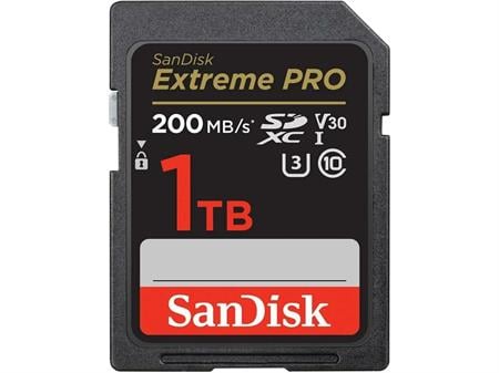 SanDisk Extreme Pro 1TB 200/140MB/s SDXC V30 UHS-I U3 Hafıza Kartı