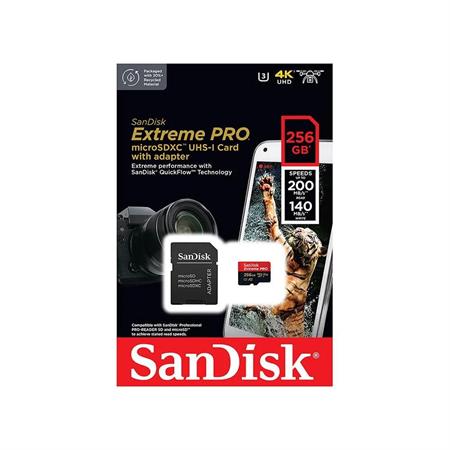 Sandisk Extreme Pro 256GB MicroSDXC 200MB/s Hafıza Kartı