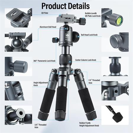 SIRUI AM-TT50 Compact Mini Desktop Tripod