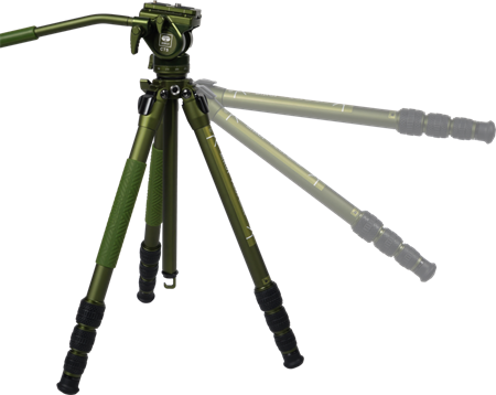 Sirui Pilot Series Alu Tripod CT04+CT5 Videohead (Green)