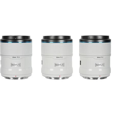 Sirui Sniper f/1.2 Autofocus 3-Lens Kit (FUJIFILM X, White)