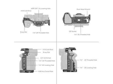 SmallRig 4481 Sony Kameralar için Hawklock Kafes