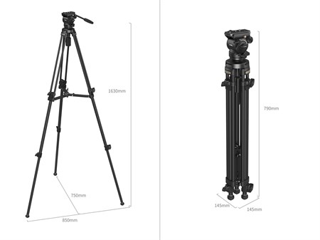 SmallRig 4685 AD-50 Karbon Fiber 6kg Taşıma Kapasiteli Video Tripodu