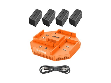 SmallRig 4834 NP-F970 Sony 4 lü Şarj Cihazı ve 4 Adet Batarya Kiti