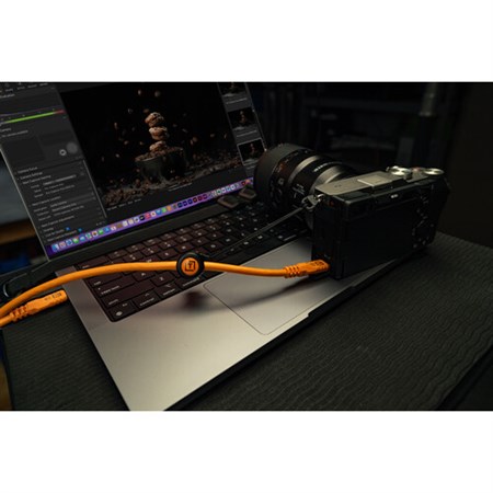 Tether Tools TetherPro Optima USB-C Cable (15, High-Visibility Orange)