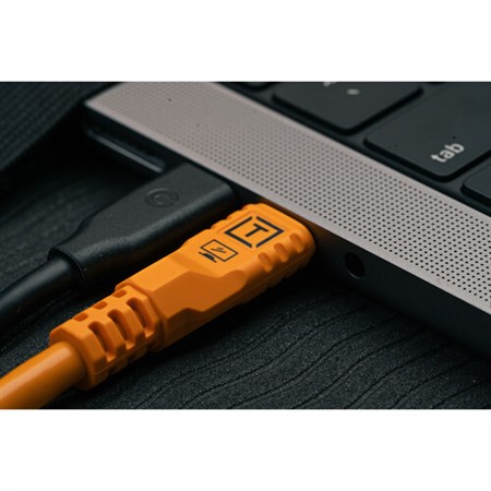 Tether Tools TetherPro Optima USB-C Cable (15, High-Visibility Orange)
