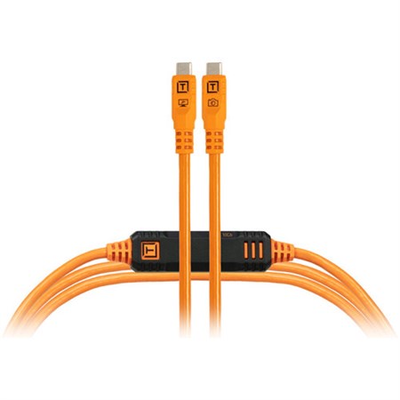 Tether Tools TetherPro Optima USB-C Cable (15, High-Visibility Orange)