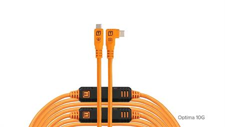 TetherPro Optima 10G USB-C, Straight to Right Angle Cable