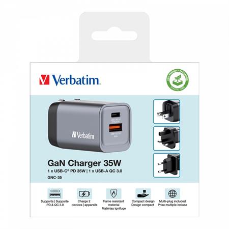 VERBATIM 32200 - GNC35 GAN CHARGER 35W