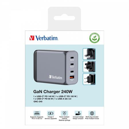 VERBATIM 32205 - V GNC-240 GaN Charger 240W