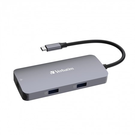 Verbatim 5 Port Usb C Bağlantılı Çoklayıcı Hub 1 x HDMI, 1 x RJ45, 2 x Usb-A 3.0, 1 x Usb-C PD-(32150)