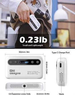 Viltrox Weeylite S05-G Compact RGB Led Dolgu Işığı